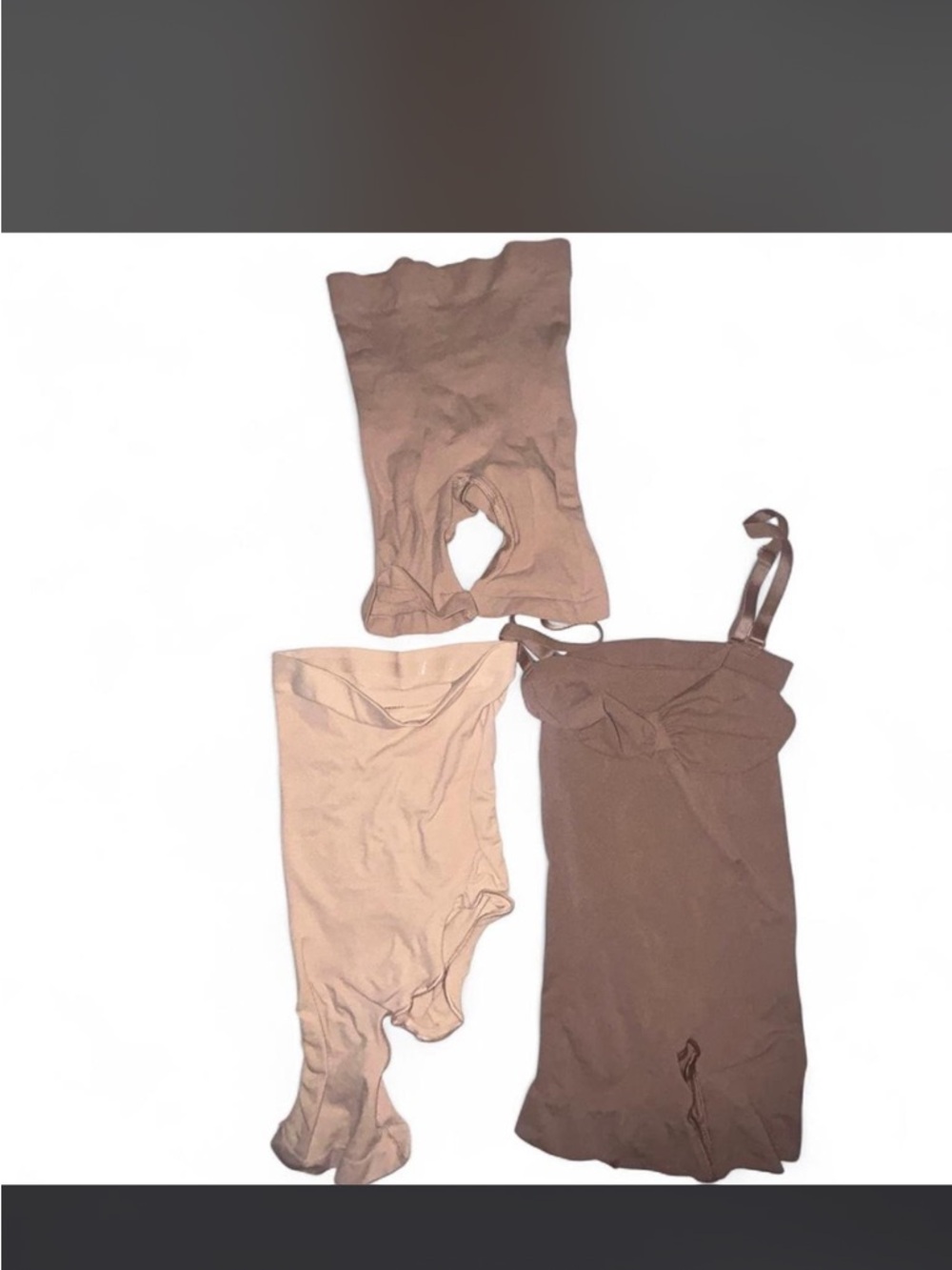 Skims 3-Piece Neutral Shapewear Set - Beige & Brown nwot